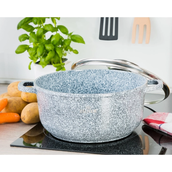 GARNEK CERAMICZNO MARMURKOWY ZL-7073 4,5L