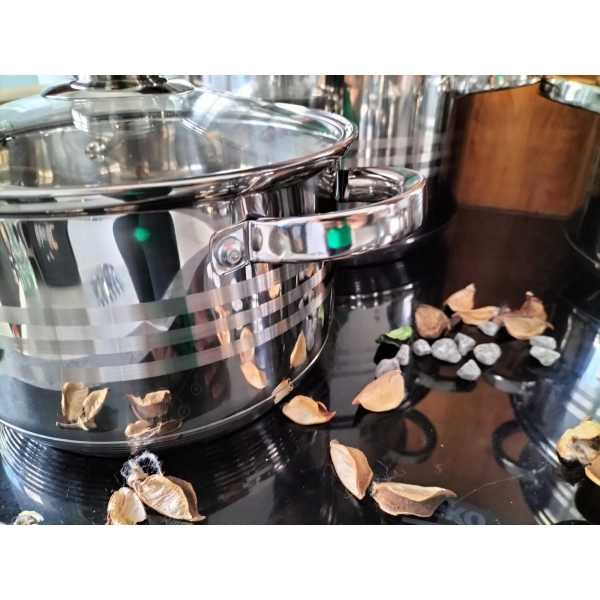 ZESTAW GARNKÓW ZE STALI NIERDZEWNEJ 12 ELE ZL-8123