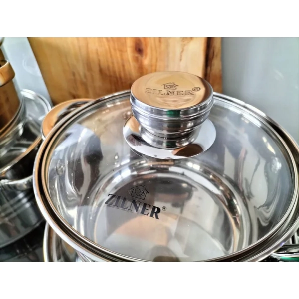 ZESTAW GARNKÓW ZE STALI NIERDZEWNEJ 12 ELE ZL-8123