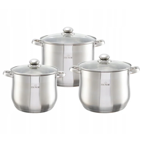 ZESTAW GARNKÓW ZE STALI NIERDZEWNEJ 6 ELE ZL-7350